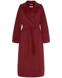 Max Mara - Elisa Wool Belted Long Coat - Lyst