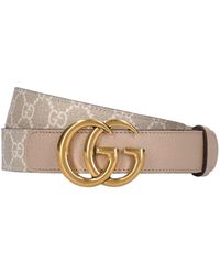 Gucci - Cinturón marmont gg supreme de lona 4cm - Lyst