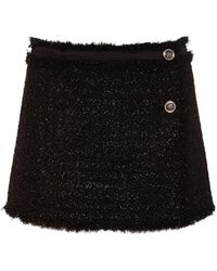 Versace - Minigonna in tweed di lurex - Lyst