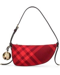 Burberry - Mini Shield Sling Wool Shoulder Bag - Lyst