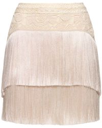 PATBO - Crochet Fringed Mini Skirt - Lyst