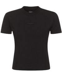 Jacquemus - Women Gros Grain Logo T-shirt In Black - Lyst