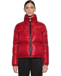 Moncler Piumino "Rimac" In Nylon Laqué - Rosso