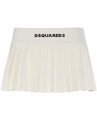 DSquared² - Minigonna in maglia di viscosa con logo - Lyst
