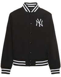 KTZ Ny Yankees Team Logo Bomber Jacket - Black