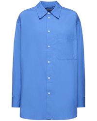 Lemaire - Cotton Poplin Long Shirt - Lyst
