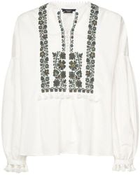 Weekend by Maxmara - Radica Embroidered Cotton & Linen Shirt - Lyst