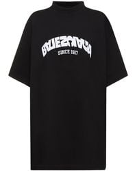 Balenciaga - Logo Oversized Cotton Jersey T-shirt - Lyst