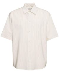 Lanvin - Striped Silk & Cotton Shirt - Lyst