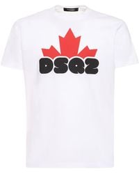 DSquared² - T-shirt en jersey de coton imprimé logo - Lyst