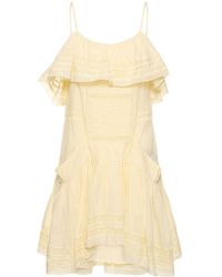 Isabel Marant - Moly Ruffled Cotton Mini Dress - Lyst