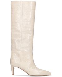 Paris Texas - 60mm Croc Embossed Leather Tall Boots - Lyst