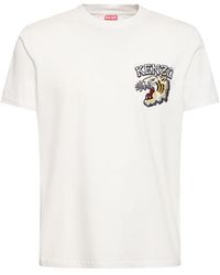 KENZO - Tiger Varsity Cotton T-Shirt - Lyst