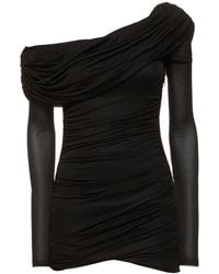Blumarine - Jersey Sablé One-shoulder Mini Dress - Lyst