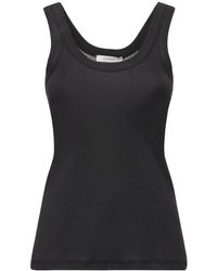 Lemaire - Tank top in jersey di cotone a costine - Lyst