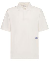 Burberry - Polo en coton à logo - Lyst