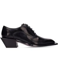 Dolce & Gabbana Zapatos Francesina De Piel Con Cordones - Negro