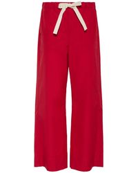 Max Mara - Donna Pantaloni Ampi Argento - Lyst