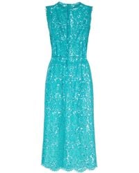 Dolce & Gabbana - Floral & Dg Stretch Lace Midi Dress - Lyst
