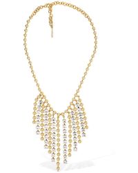 Alessandra Rich - Crystal & Chain Fringes Necklace - Lyst