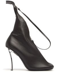 Acne Studios - 100Mm Leather Ankle Boots - Lyst