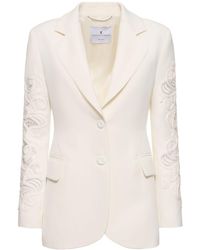 Ermanno Scervino - Single Breasted Jacket W/ Embroidery - Lyst
