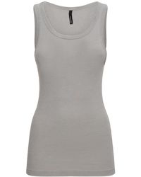 Entire studios - Geripptes Tanktop "rhino" - Lyst