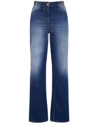 Versace - Jeans rectos de denim de algodón - Lyst