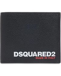 DSquared² - Bob Leather Wallet W/Logo - Lyst