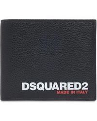 DSquared² - Portafoglio bob in pelle / logo - Lyst