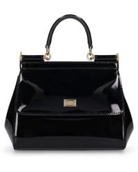 Dolce & Gabbana - Small Sicily Leather Top Handle Bag - Lyst