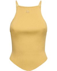 Courreges - Tank top holistic in maglia a costine - Lyst