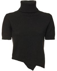 The Row - Dria Asymmetric Cashmere Blend Knit Top - Lyst