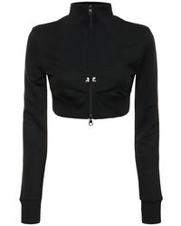 Courreges - Ribbed Cropped Tracksuit Jacket - Lyst