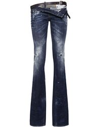 DSquared² - Low Rise Stretch Denim Straight Jeans - Lyst