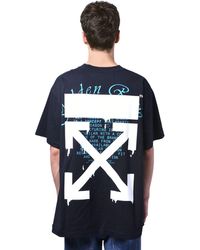 Off-White c/o Virgil Abloh Print Dripping Arrow Over Jersey T-shirt - Black