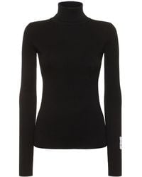 Moschino - Cotton Knit Turtleneck Sweater - Lyst