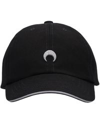 Marine Serre - Cappello baseball in tela di cotone con logo - Lyst
