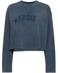 Maison Margiela - Logo Faded Cotton Sweatshirt - Lyst
