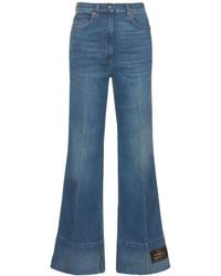 Gucci - Jeans vita alta cosmogonie in denim di cotone - Lyst
