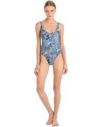 Tommy Hilfiger Bañador Efecto Denim Estampado Cactus - Azul