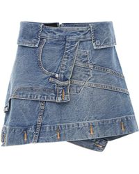 Alexander Wang Minirock Aus Baumwolldenim - Blau