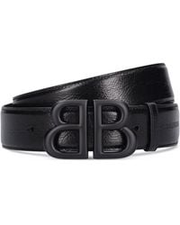 Balenciaga - Monaco Bb Leather Belt - Lyst