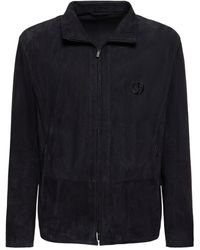 Giorgio Armani - Leather Zipped Jacket - Lyst