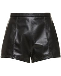 Bally - Leather Mini Shorts - Lyst