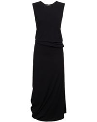 Lemaire - Fitted Twisted Cotton Midi Dress - Lyst