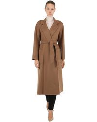 Max Mara Abrigo "Labro" De Cashmere Con Cinturón - Marrón
