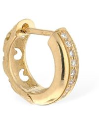 Marco Dal Maso Pendientes Individual Con Oro 18Kt Y Diamantes - Metálico