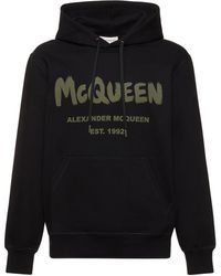 Alexander McQueen - Sudadera de algodón con logo y capucha - Lyst