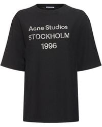 Acne Studios - T-shirt Aus Baumwollmischung "exford U 1996" - Lyst
